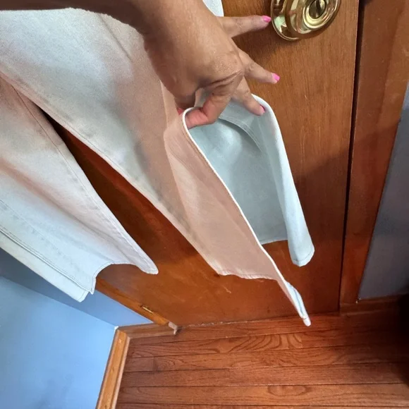 Silvian Heach Made in Italy 100# cotton Blue Flare Wide Leg Jeans Sz 29 - Picture 4 of 10